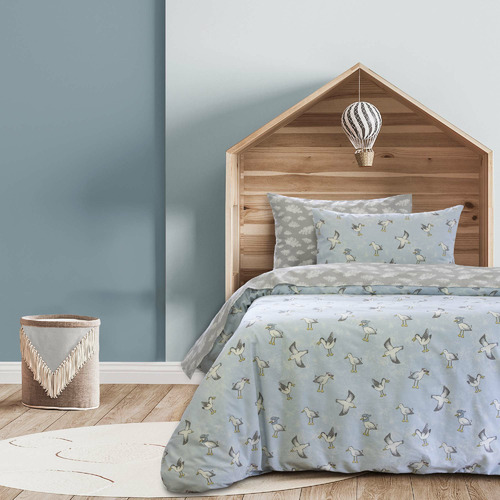 Blue Seagulls Quilt Cover Set