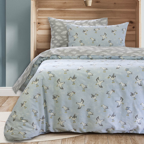 Blue Seagulls Quilt Cover Set