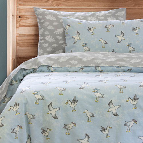 Blue Seagulls Quilt Cover Set