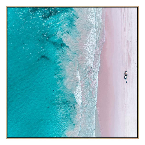 Pink Sands Oak Framed Canvas
