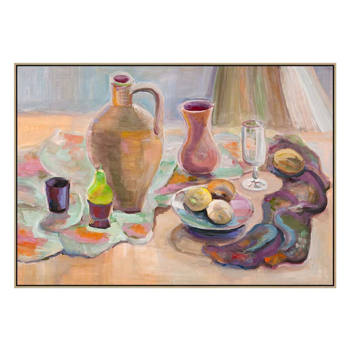 Teatime Oak Framed Canvas