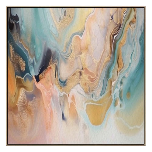 Ripple Effect Oak Framed Canvas