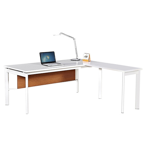 Gloss White Active L Shaped Desk Temple Webster