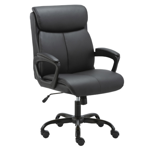 Corner Office Puresoft Mid-Back Faux Leather Office Chair | Temple ...