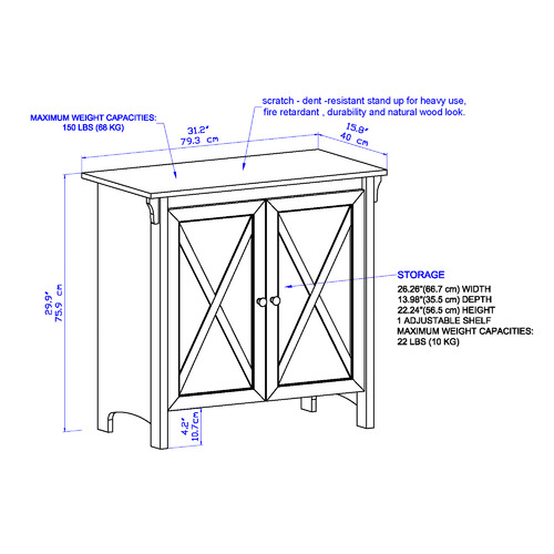 Tyann 2 Door Cabinet