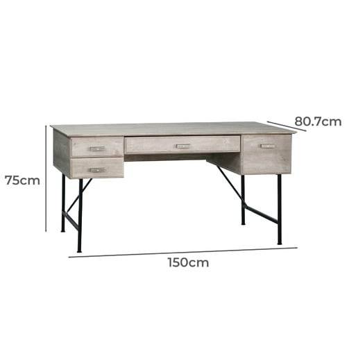 Elle 4 Drawer Writing Desk