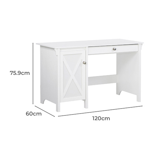 White Finley Wooden Writing Desk