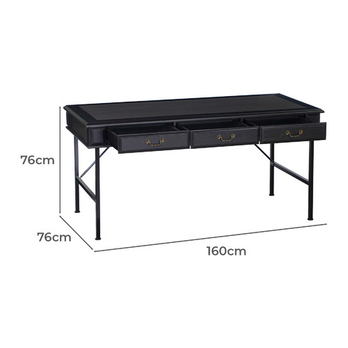 Norwich 3 Drawer Writing Desk