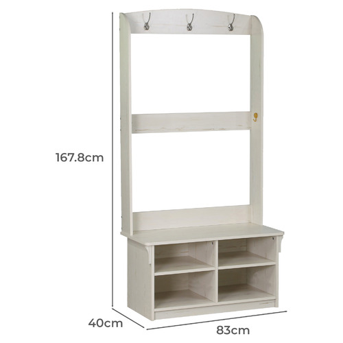 Kinman 4 Shelf Hall Tree