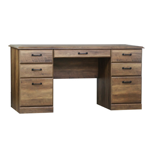 Rustic Oak Dansea Executive Desk | Temple & Webster