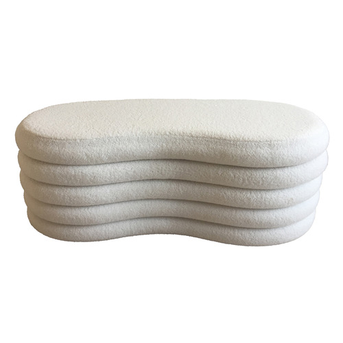 Andres Boucle Storage Ottoman Bench