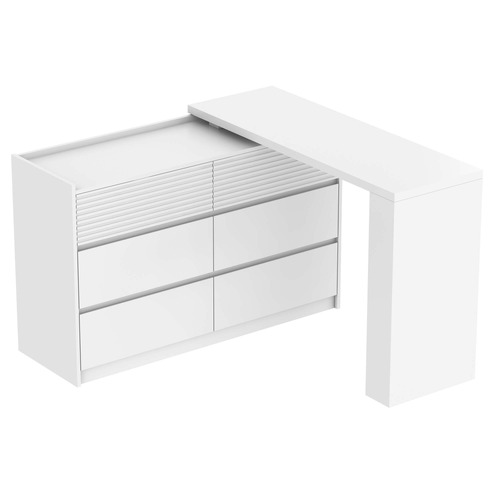 Josiah 6 Drawer Chest with Extendable Desk