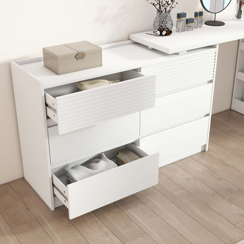 Josiah 6 Drawer Chest with Extendable Desk