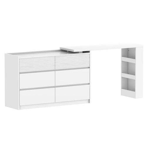 Josiah 6 Drawer Chest with Extendable Desk