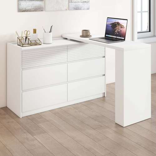 Josiah 6 Drawer Chest with Extendable Desk