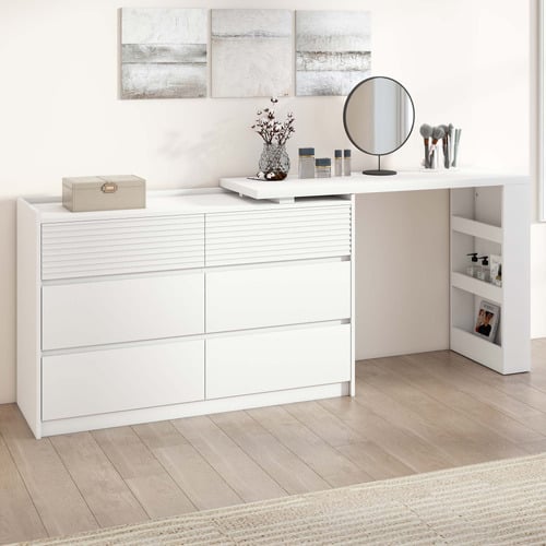 Josiah 6 Drawer Chest with Extendable Desk