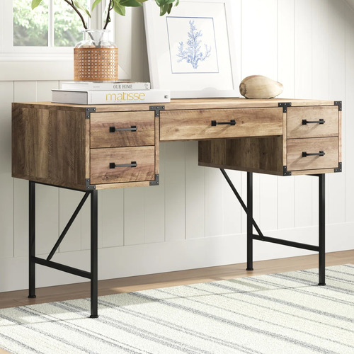 Rustic Dark Timber Oswald Writing Desk