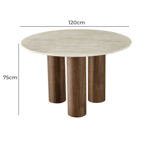 4 Seater Walnut Roan Dining Table