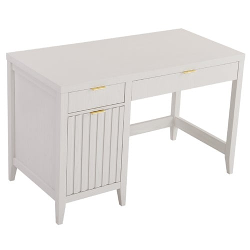 Aspen Credenza Desk in Matte White