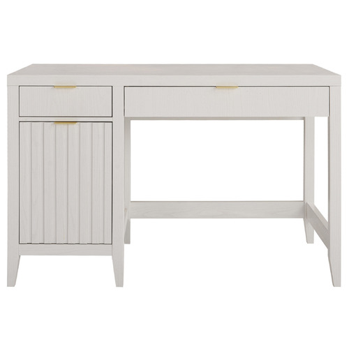 Aspen Credenza Desk in Matte White