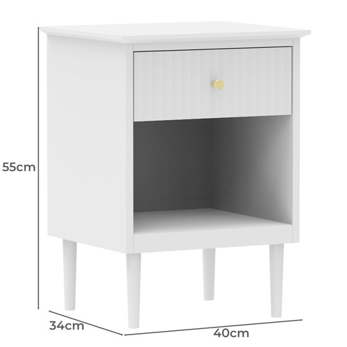 Duke 1 Drawer Bedside Table
