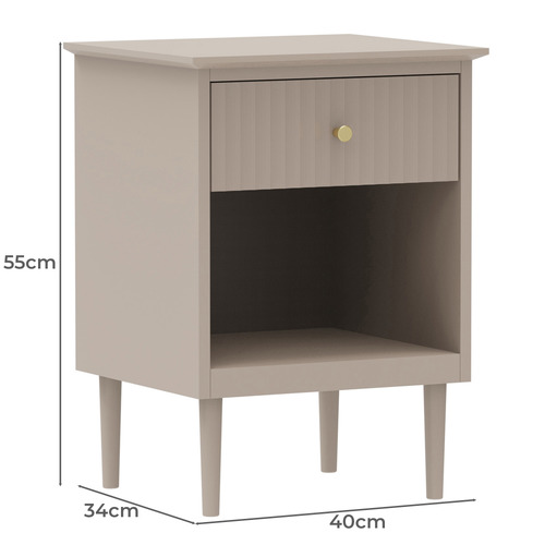 Duke 1 Drawer Bedside Table