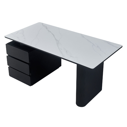Colton 3 Drawer Ceramic Computer Desk