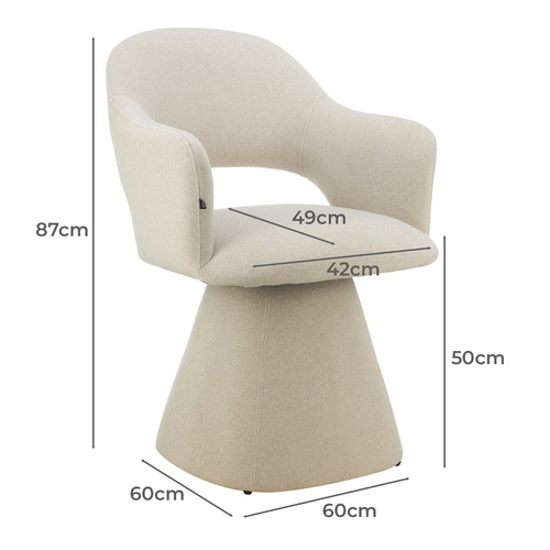 Elowen Upholstered Swivel Dining Chair