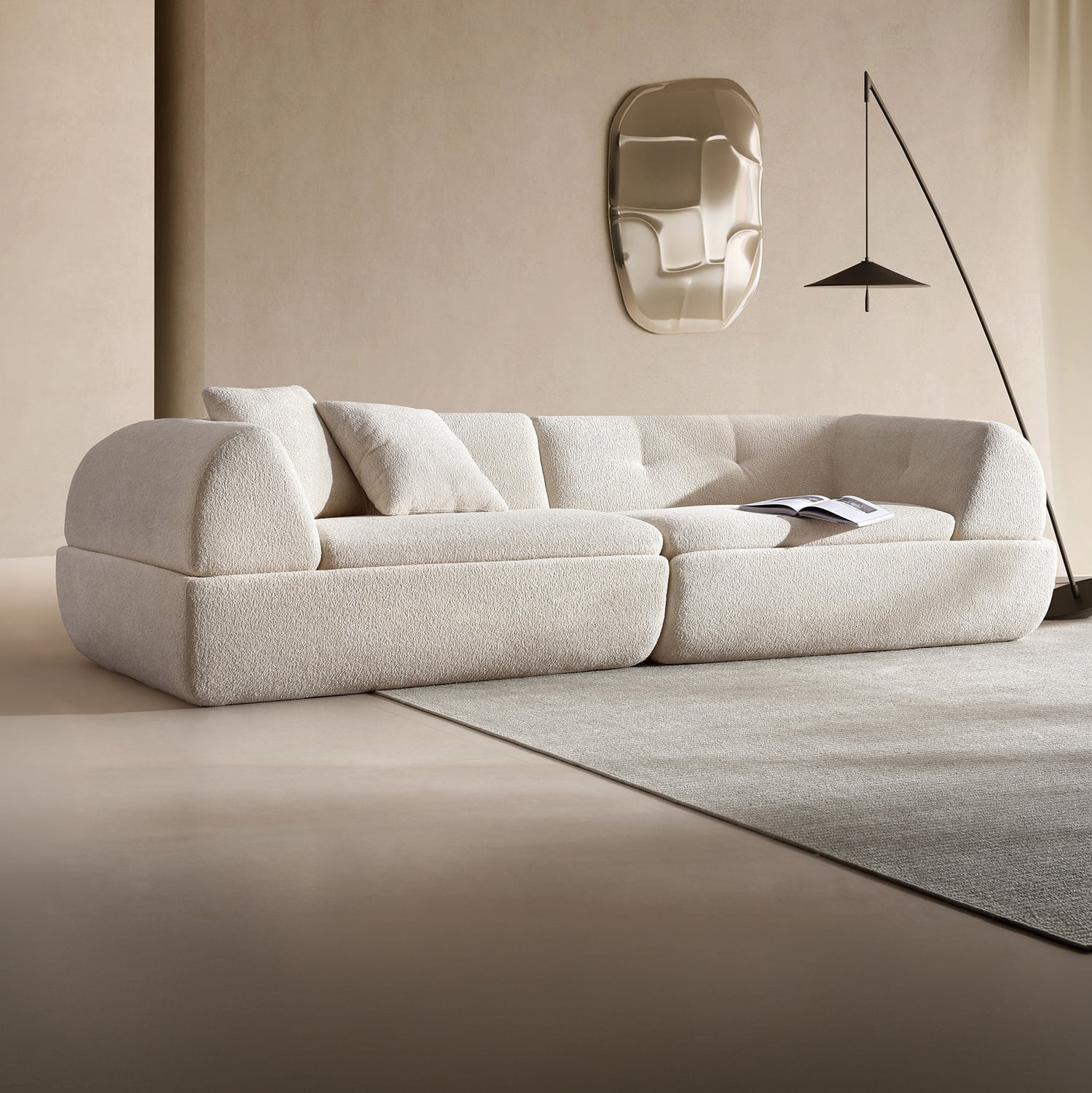Sarah 4 Seater Boucle Sofa