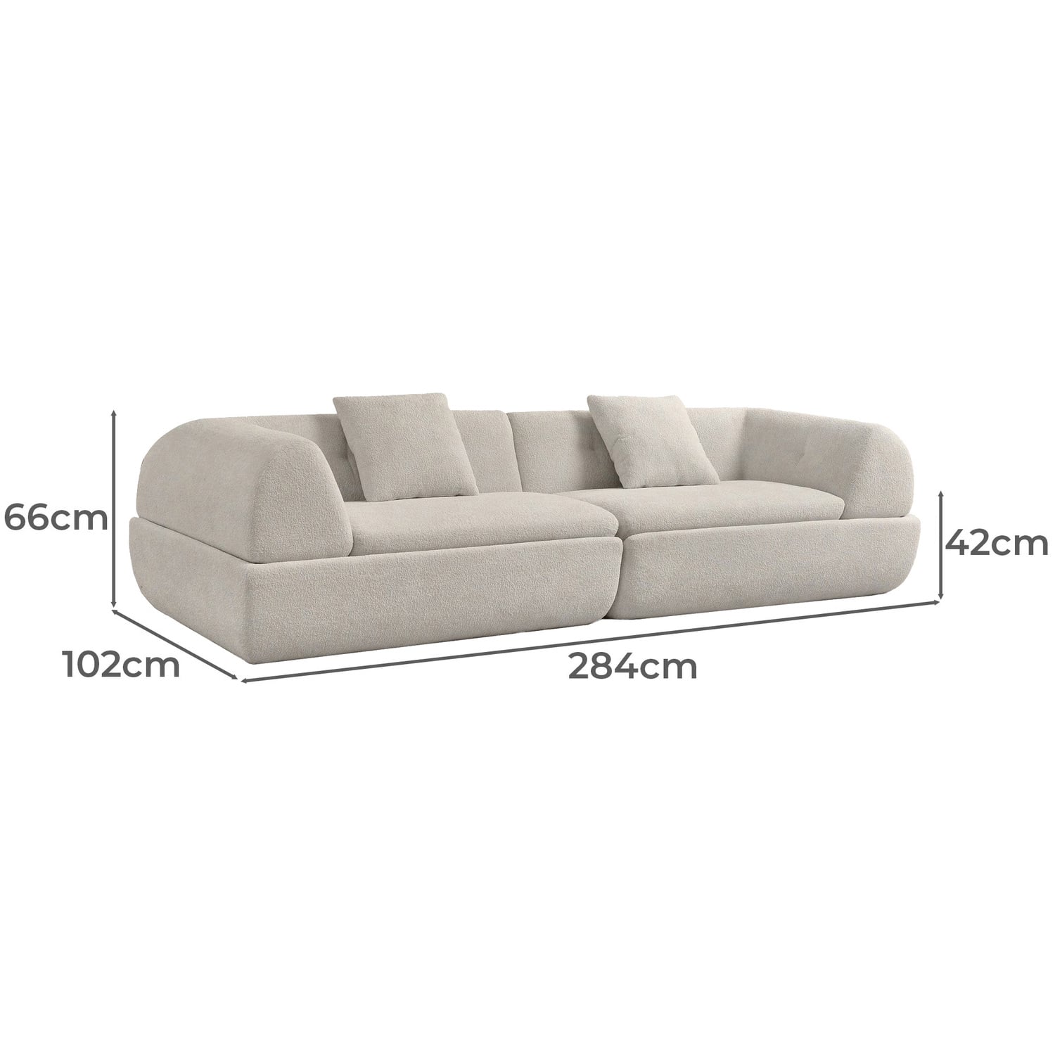 Sarah 4 Seater Boucle Sofa