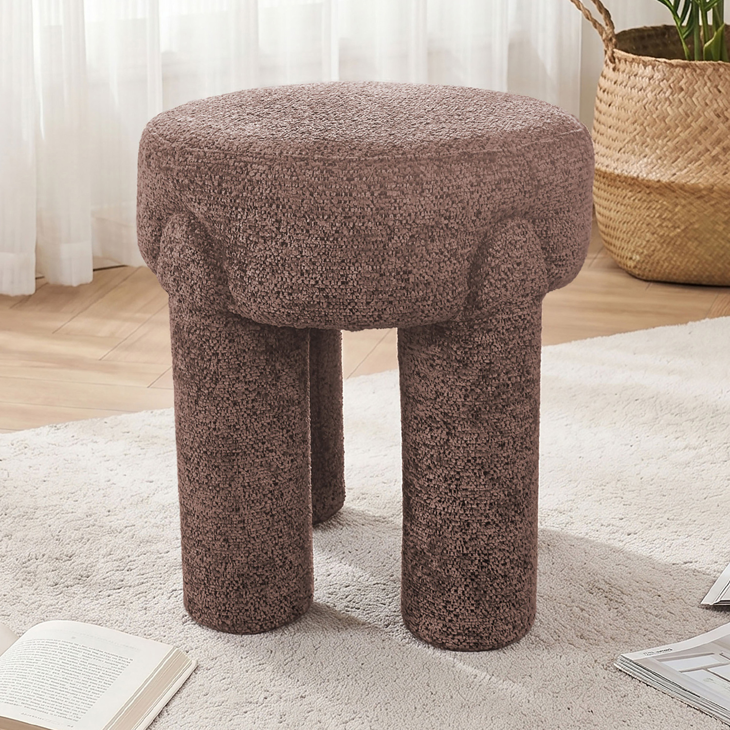 Robin Boucle Accent Stool