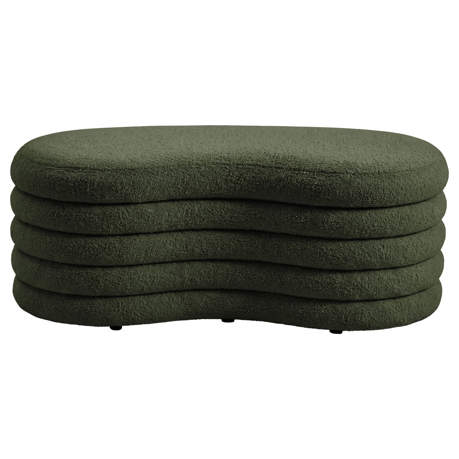 Andres Boucle Storage Ottoman Bench