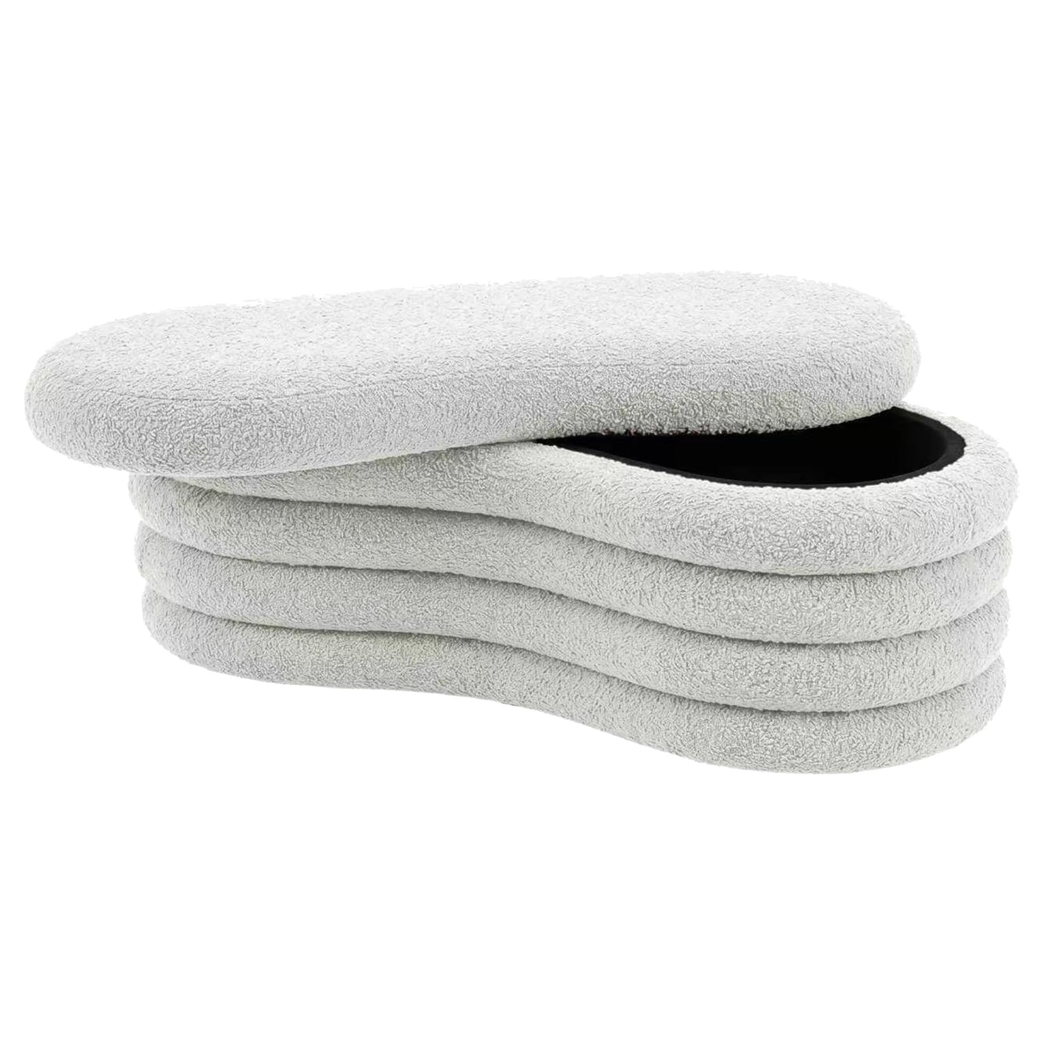 Andres Boucle Storage Ottoman Bench