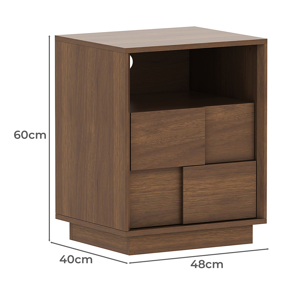 Kaia 2 Drawer Bedside Table