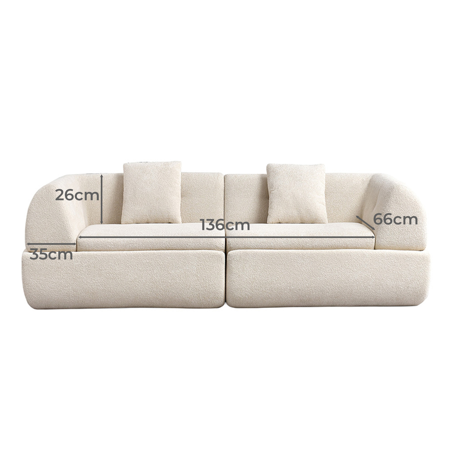 Layra 2 Seater Upholstered Sofa