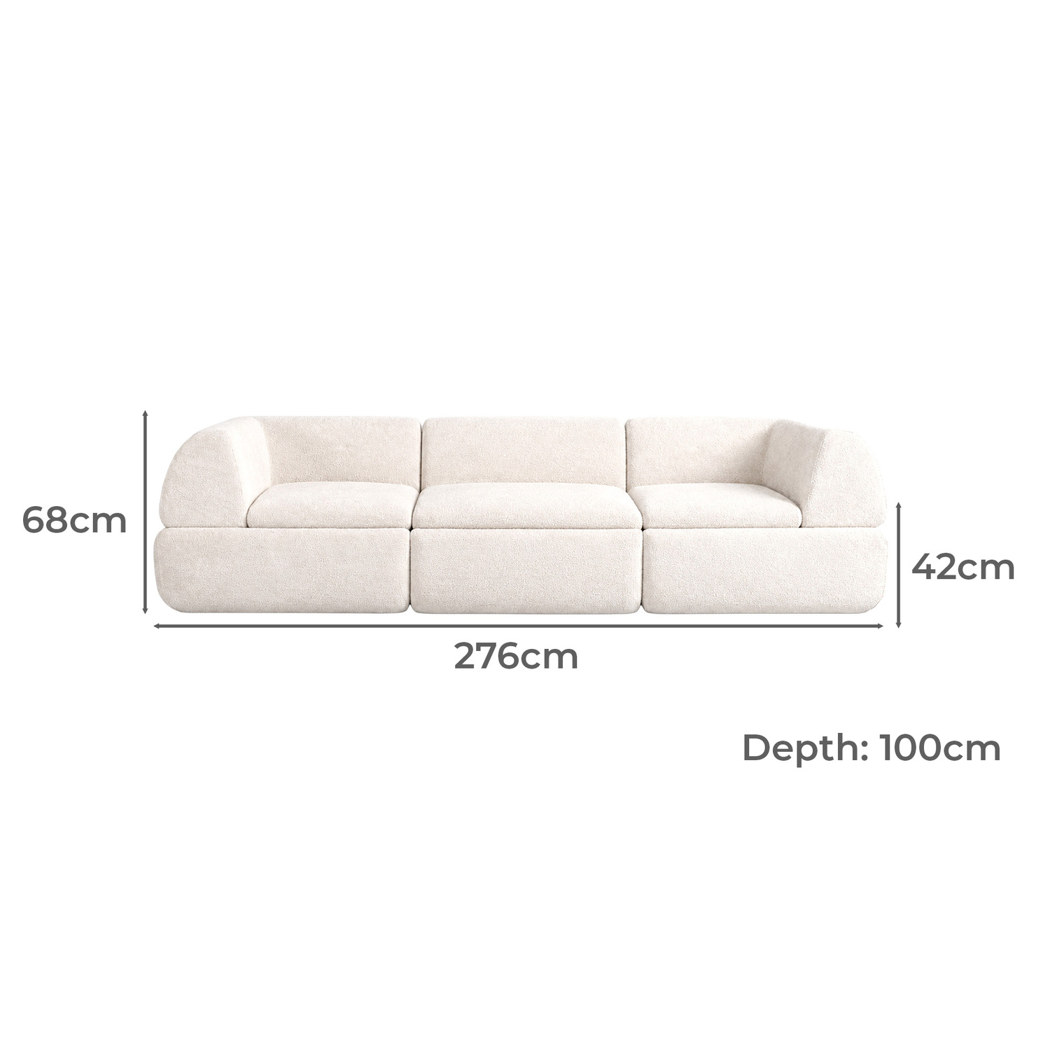 Layra 4 Seater Upholstered Sofa