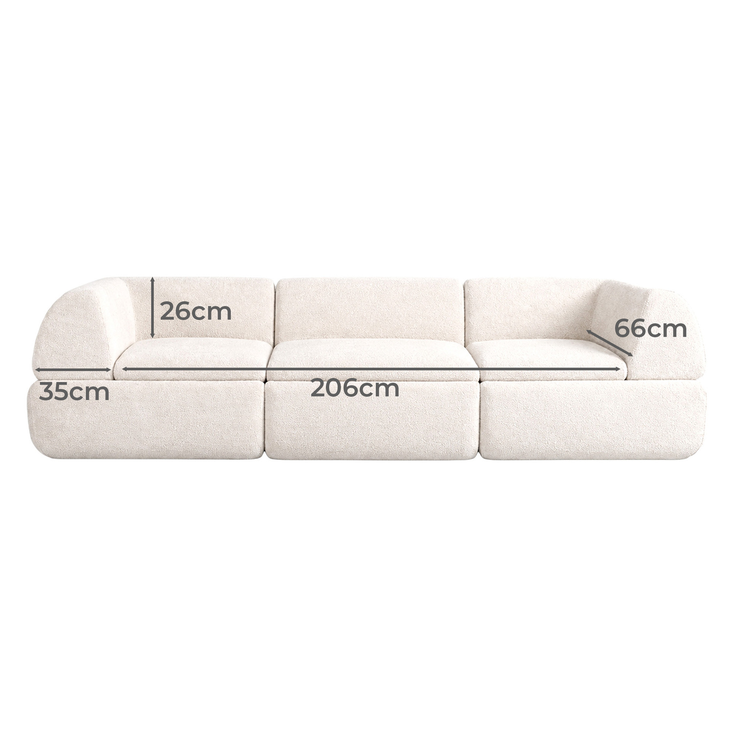 Layra 4 Seater Upholstered Sofa