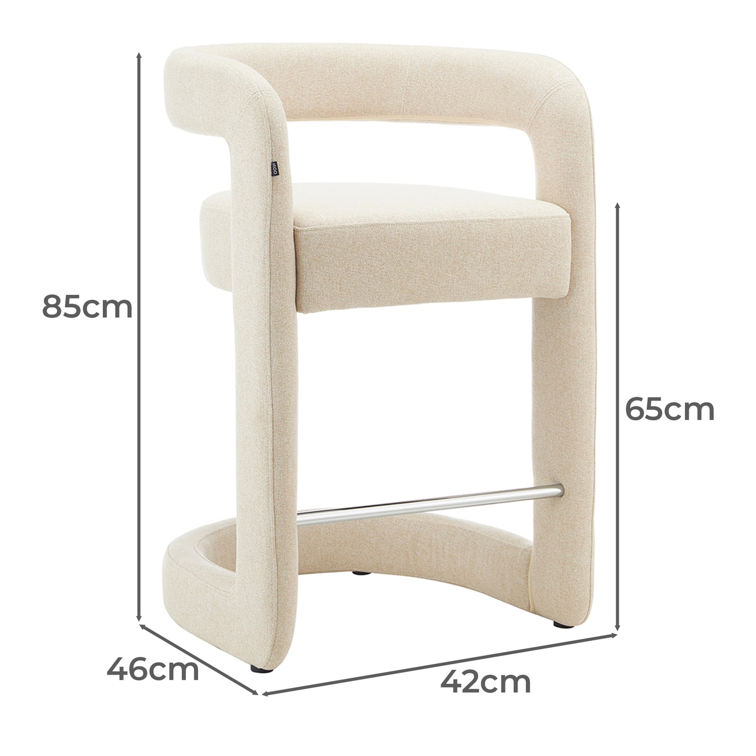 65cm Christina Upholstered Counter Stools