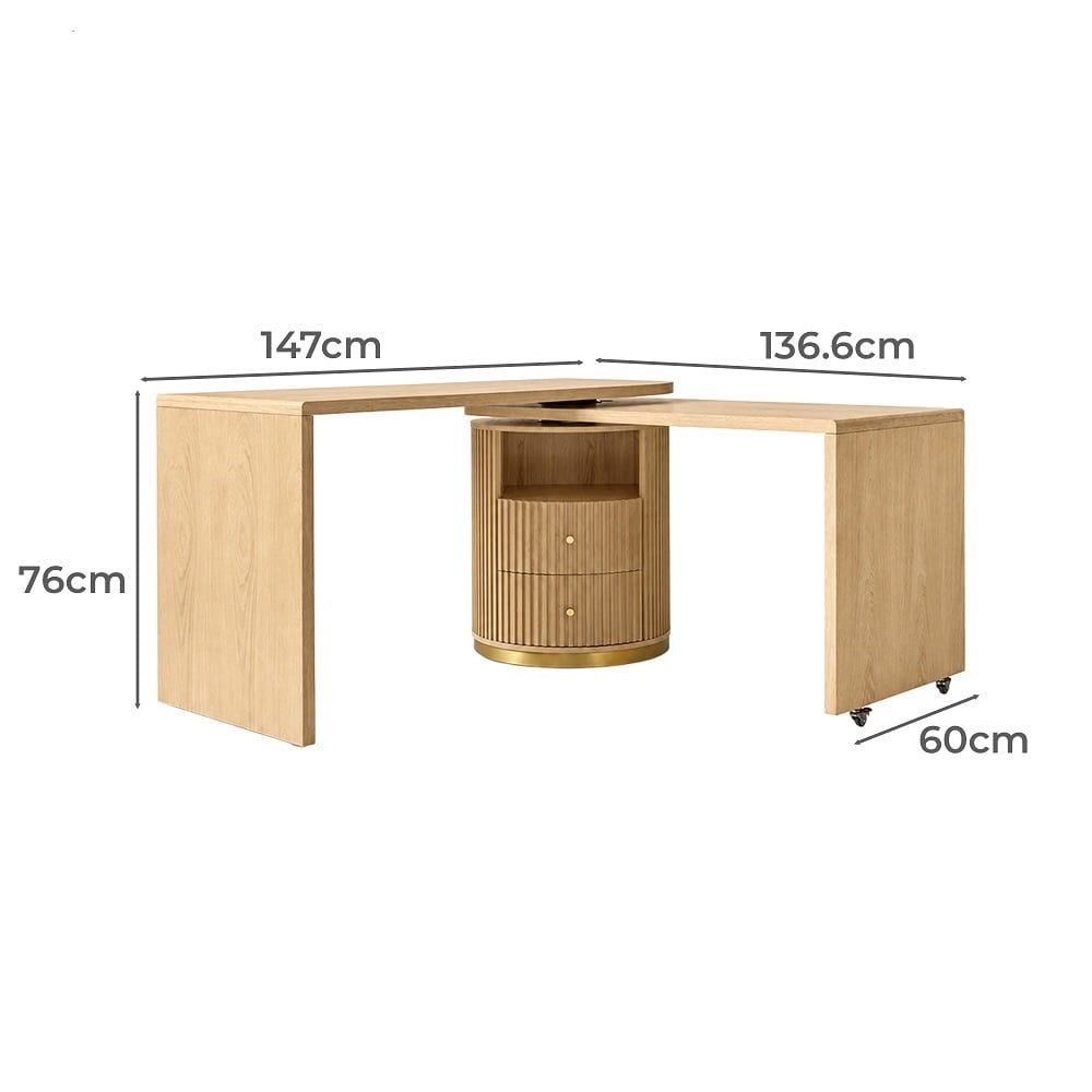 Lola Swivel Corner Desk