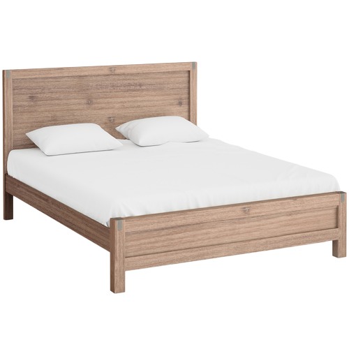 Southern Stylers Natural Belmont Acacia Wood Bed Frame Temple & ster