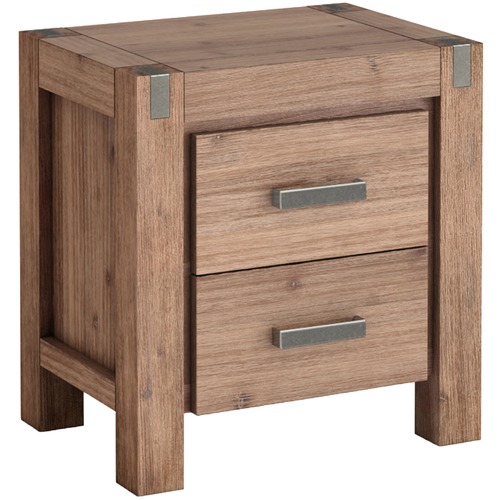 Southern Stylers Natural Belmont Acacia Bedside Table Temple & ster