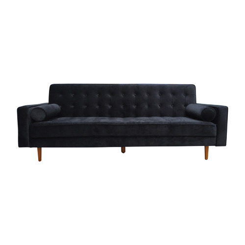 Plast 3 Seater Velvet Sofa Bed