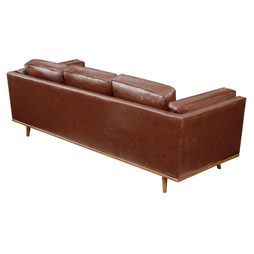 Brown Brooklyn Faux Leather 3 Seater Sofa