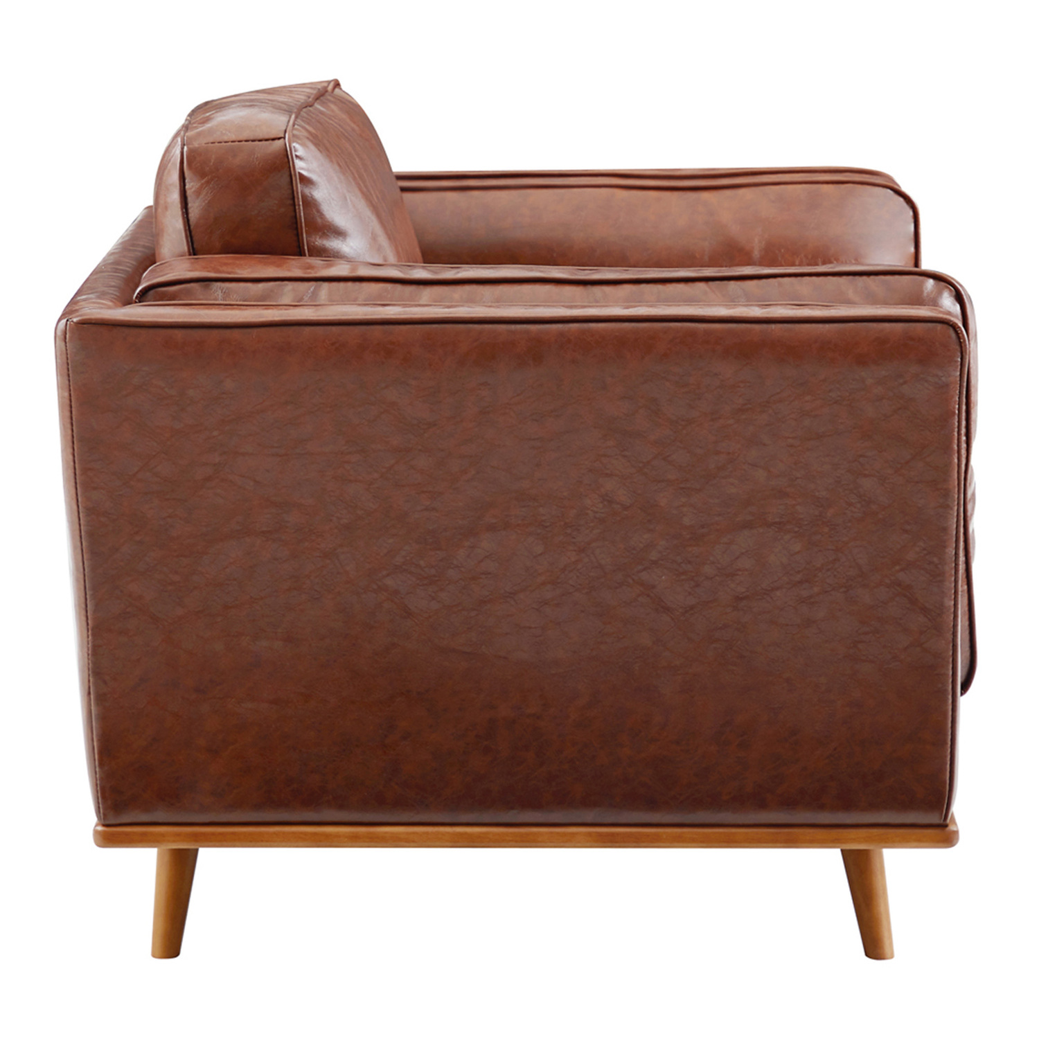 Brown Brooklyn Faux Leather Armchair