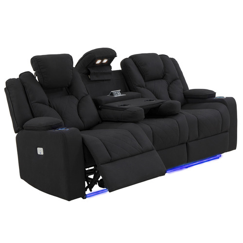 Luella 3 Seater Upholstered Recliner Armchair