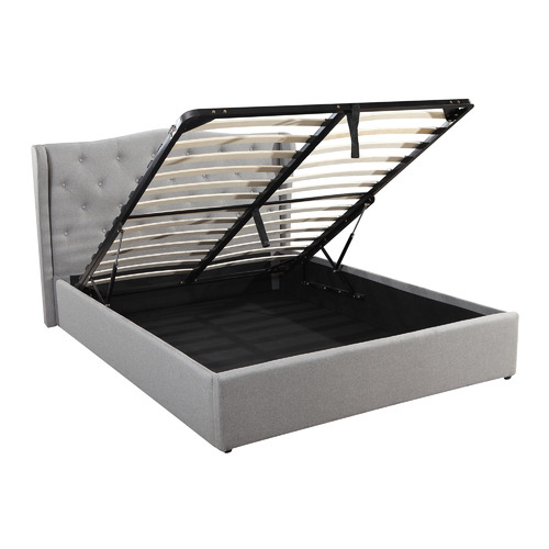 Southern Stylers Verona Gas Lift Storage Queen Bed Frame | Temple & Webster