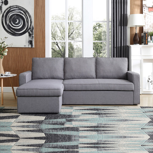 Grey Yarra 3 Seater Sofa Bed, What Size Rug For A 3 Seater Sofa