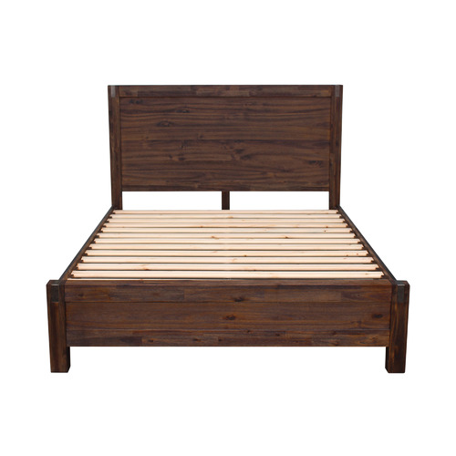 Southern Stylers Walnut Belmont Acacia Wood Bed Frame | Temple & Webster