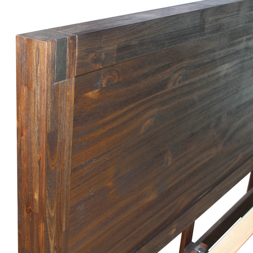 Southern Stylers Chocolate Brown Belmont Acacia Wood Bed Frame Temple