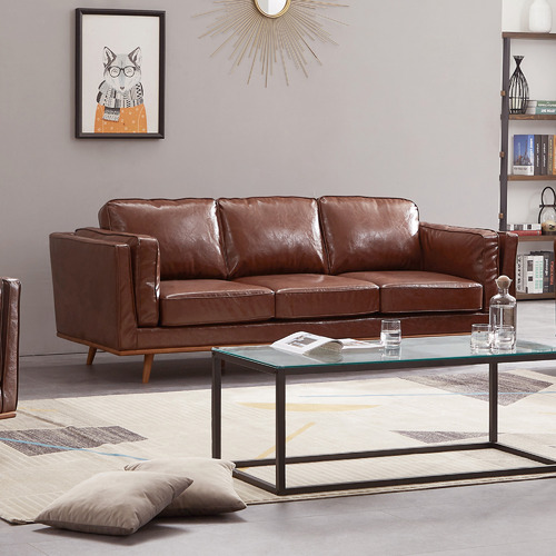 Southern Stylers Brooklyn 5 Seater Faux Leather Sofa Set | Temple & Webster